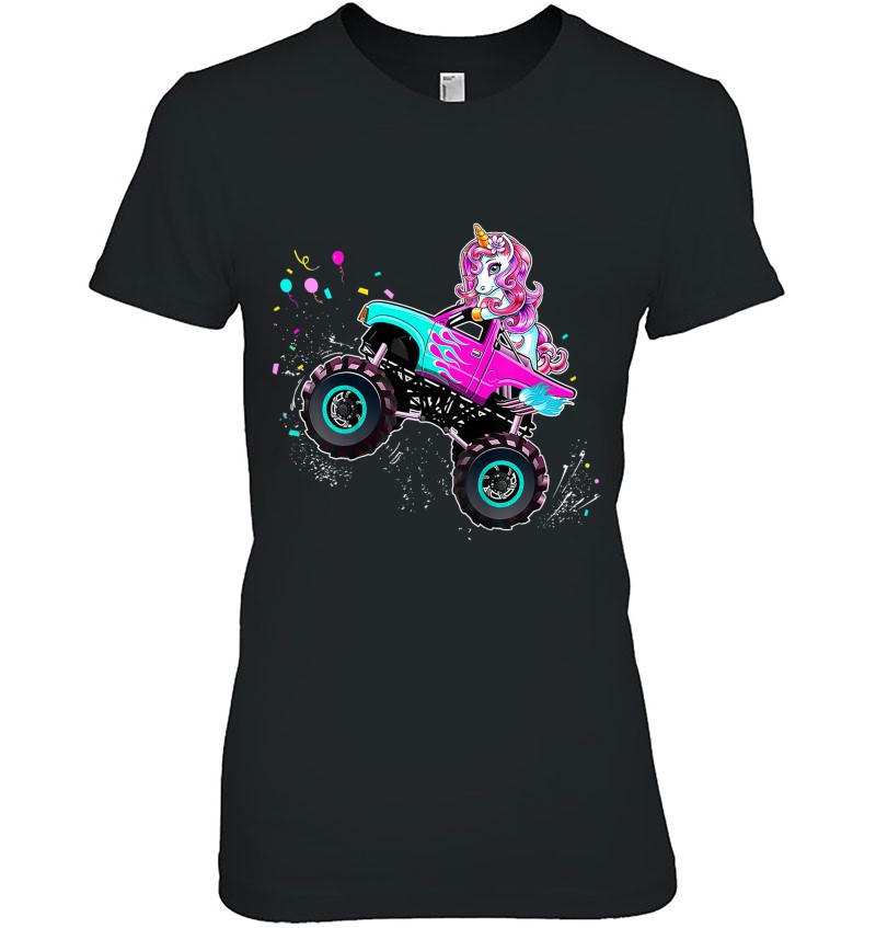 Unicorn Drive A Monster Truck -Unicorn Birthday Daughter