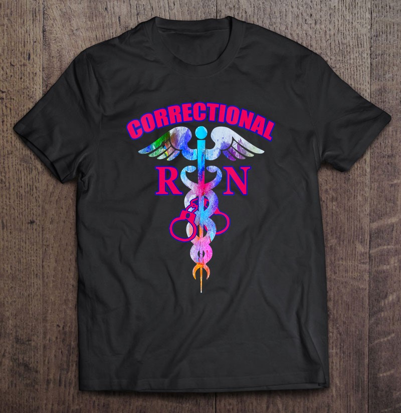 Womens Correctional Rn Registered Nurse Caduceus Medical Symbol V-Neck