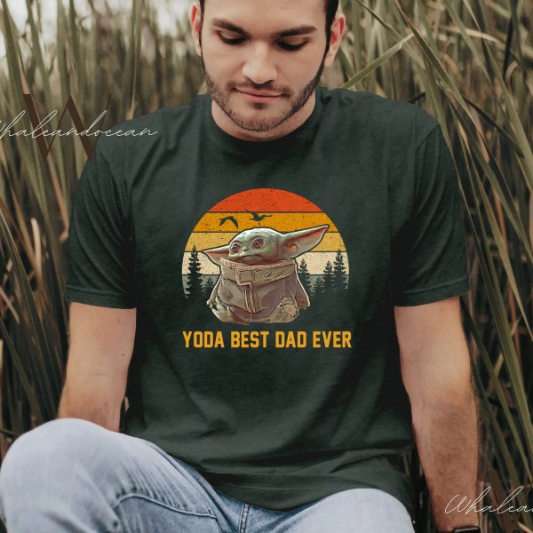 Retro Yoda Best Dad Ever T-Shirt