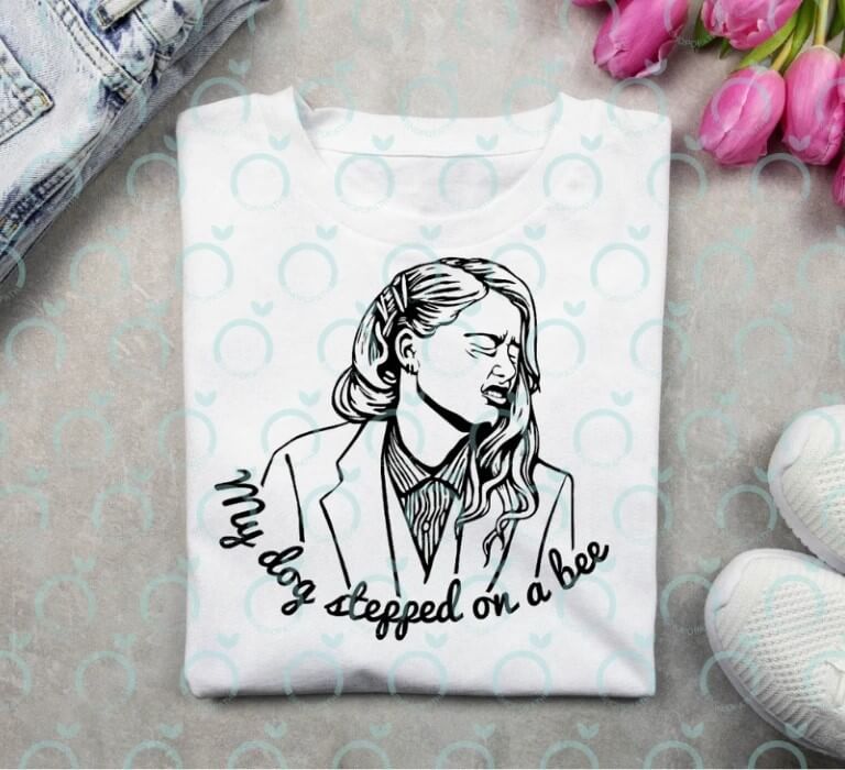 My Dog Stepped On A Bee Amber Heard Meme TShirt Hersmiles