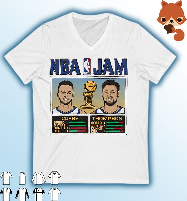 NBA Jam Stephen Curry and Klay Thompson Gold Golden State Warriors 2022 NBA Finals Champions Classic T-Shirt