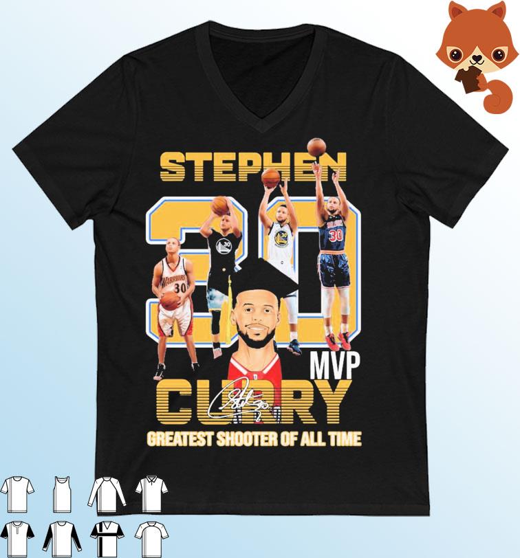 Stephen Curry MVP NBA Finals 2022 Greatest Shooter Of All Time Signatures Unisex Shirt