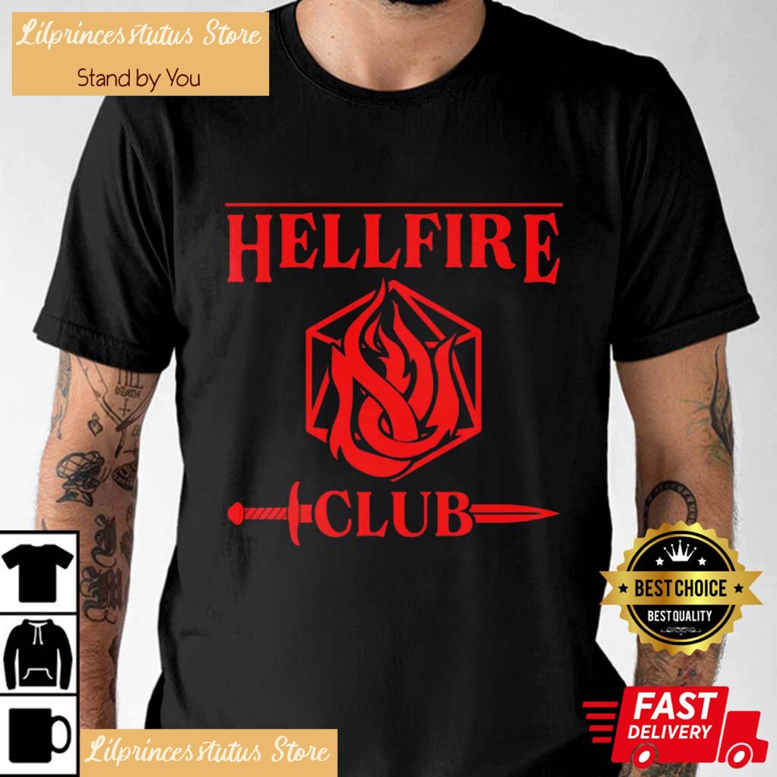 Stranger Things 4 Hellfire Club Fan Art Unisex T-Shirt