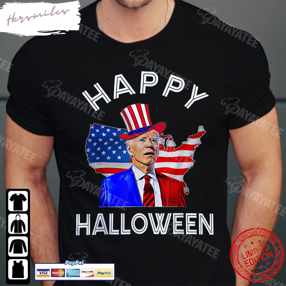 Joe Biden Happy Halloween Tank Top 4Th Of July American Flag  T-Shirt