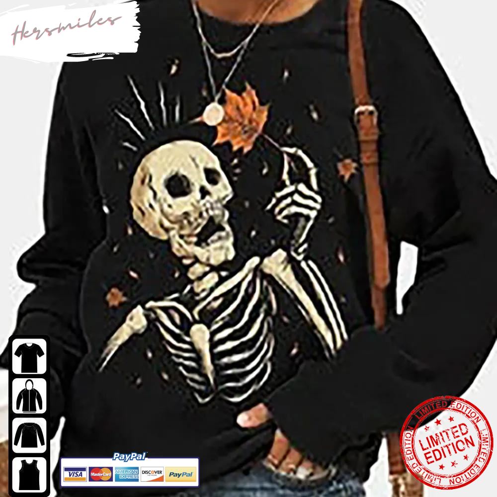 Vintage Halloween Skeleton Falls  T-Shirt
