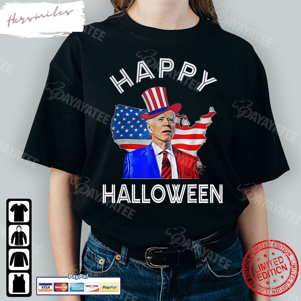 Joe Biden Happy Halloween Tank Top 4Th Of July American Flag  T-Shirt