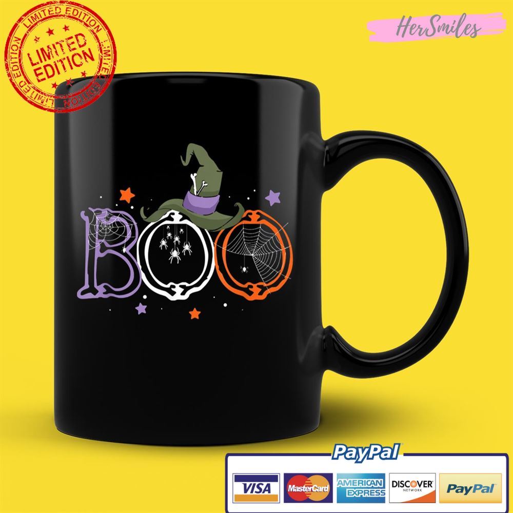 Boo Halloween With Spiders And Witch Hat Funny Halloween Gag Unisex T-Shirt Boo Halloween With Spiders And Witch Hat Funny Halloween Gag Unisex T-Shirt