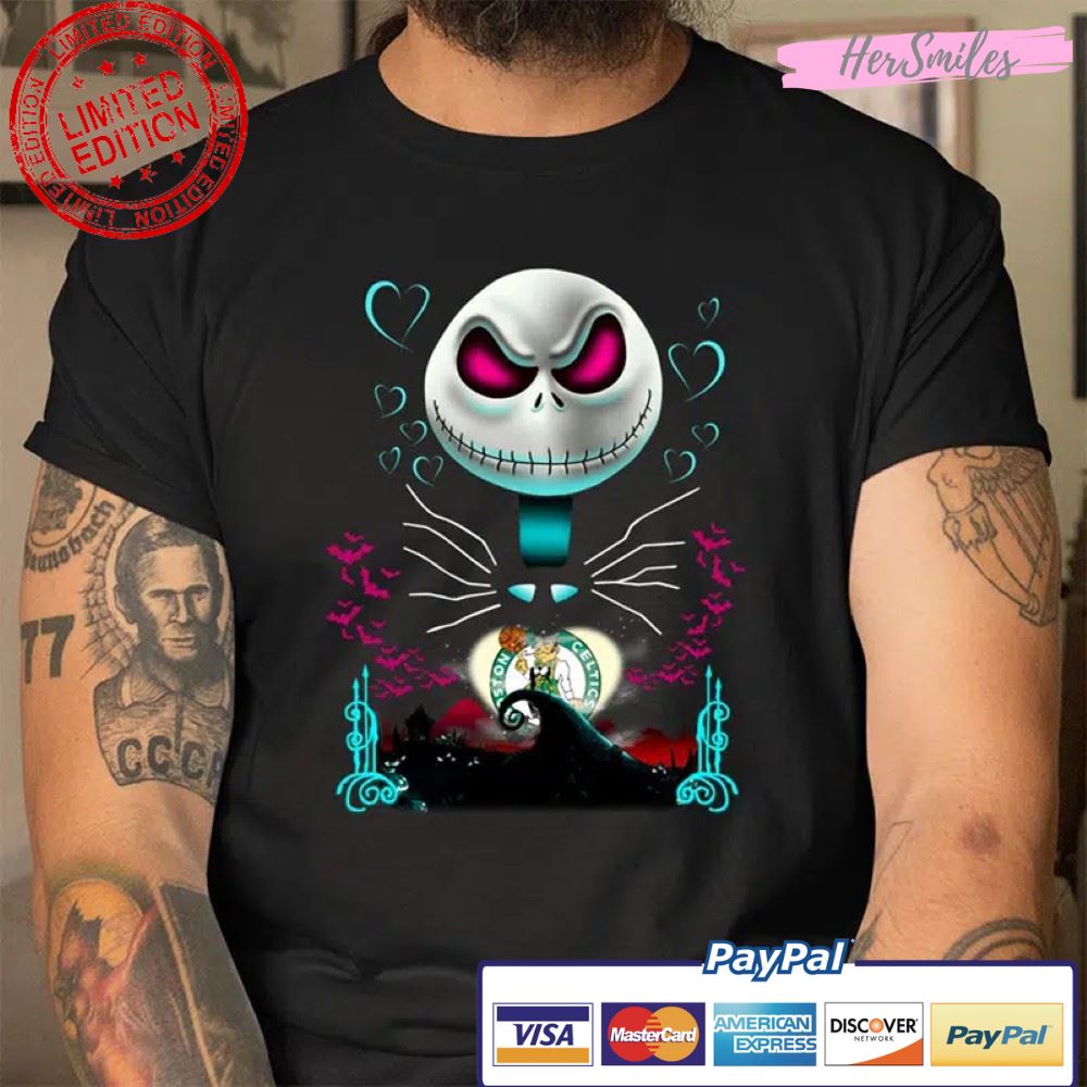 Boston Celtics Jack Skellington Sally The Nightmare Before Christmas T Shirt