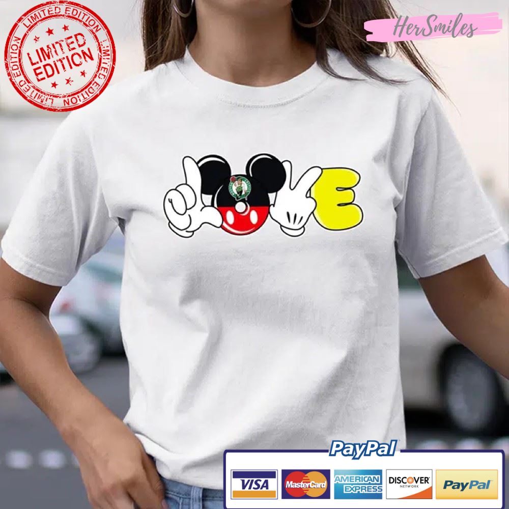 Boston Celtics Love Mickey Disney T Shirt