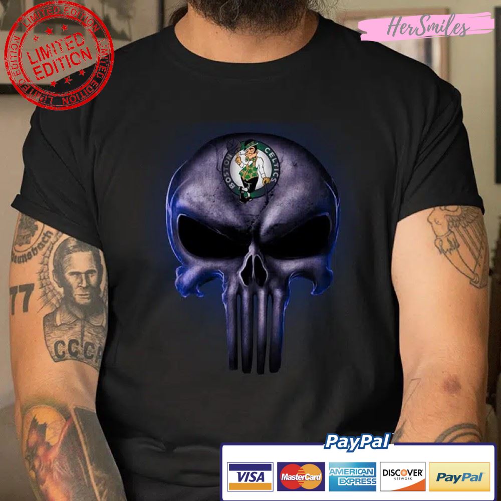 Boston Celtics Punisher Skull Sports Shirt