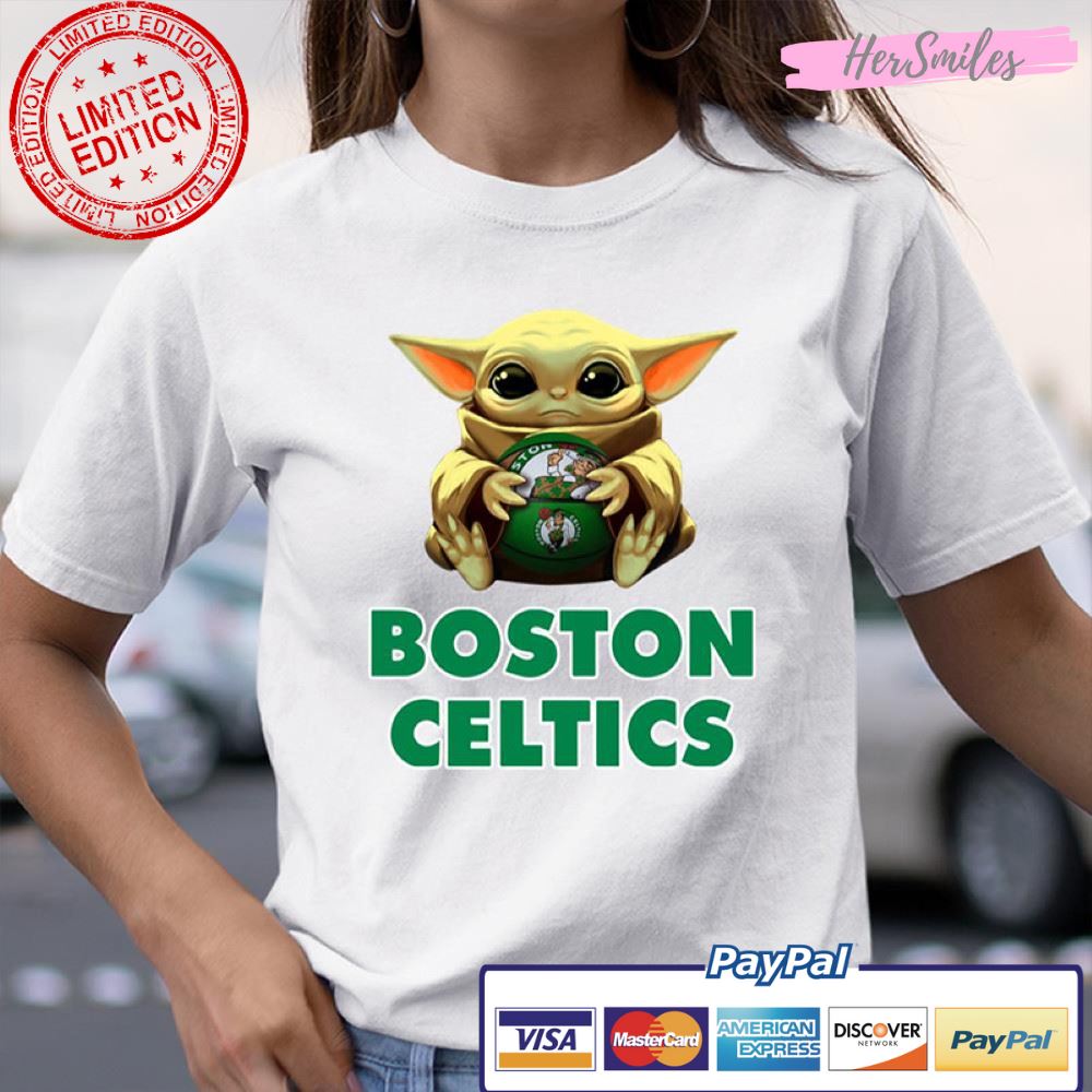 Boston Celtics Star Wars Baby Yoda T Shirt
