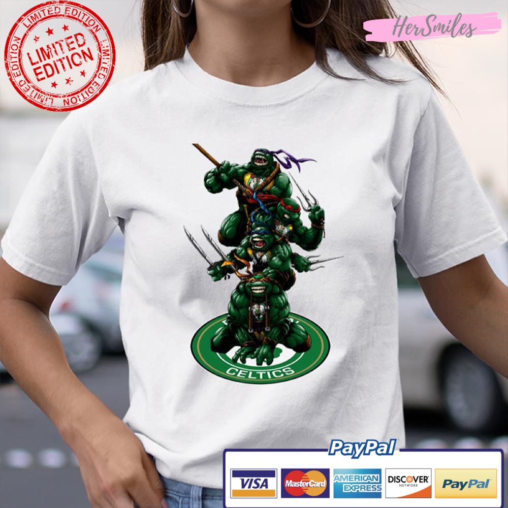 Boston Celtics Teenage Mutant Ninja Turtles T Shirt