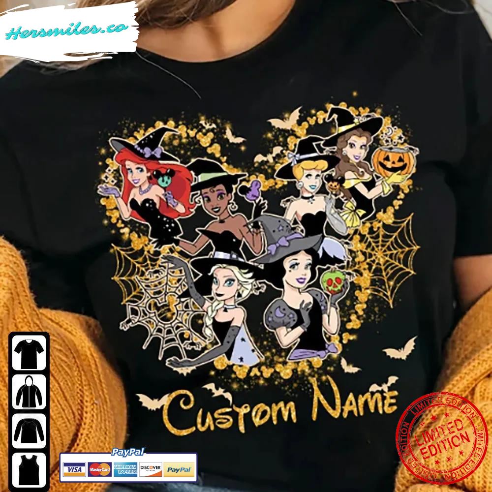 Custom Disney Princess Halloween Shirt Mickey Ears Disney Witch T-Shirt
