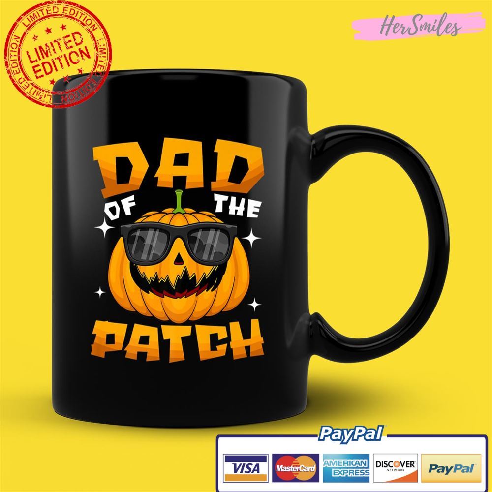 Dad Of The Patch Pumpkin Sunglasses Halloween Family Costume Unisex T-Shirt