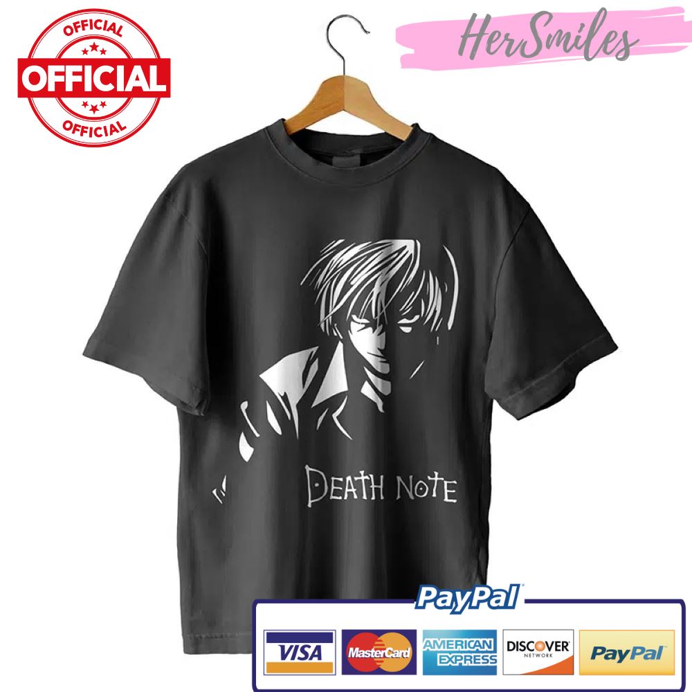 Death Note T-Shirt Japanese Anime Manga Kira Ryuk Yagami Light Shinigami Shirt