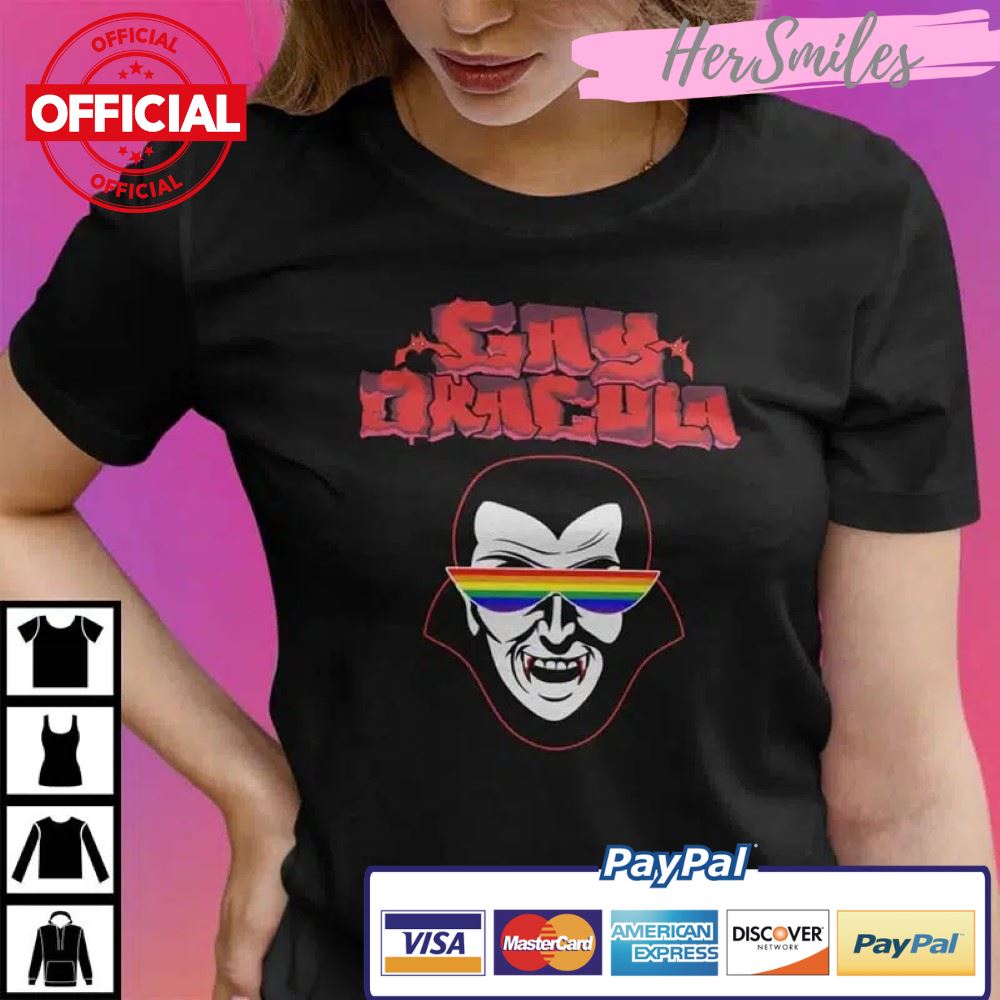 Gay Dracula Shirt Gay Vampire LGBT Sunglasses