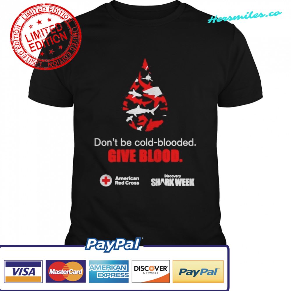 Give Blood American Red Cross Shark Week Shirt