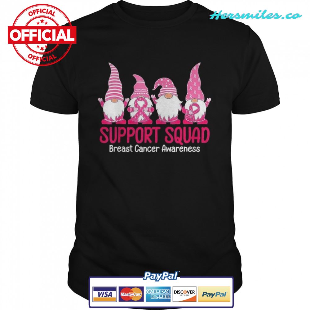 Gnome Support Squad Breast Cancer Awareness T-Shirt