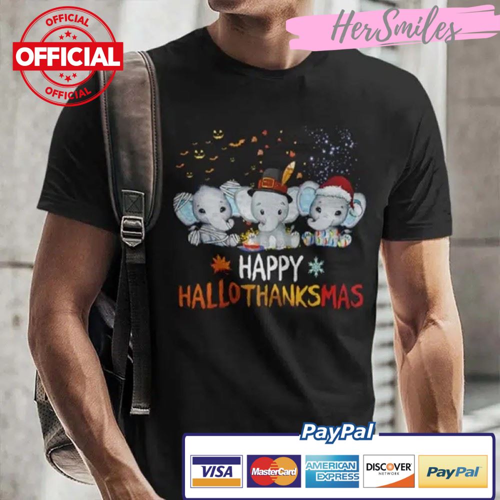 Happy Hallothanksmas Elephant Shirt