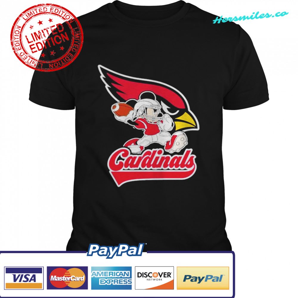 Mickey Mouse Player Arizona Cardinals shirt