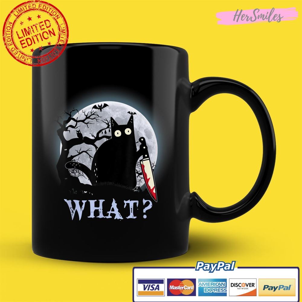 Murderous Black Cat With Knife Halloween Costume Unisex T-Shirt Murderous Black Cat With Knife Halloween Costume Unisex T-Shirt