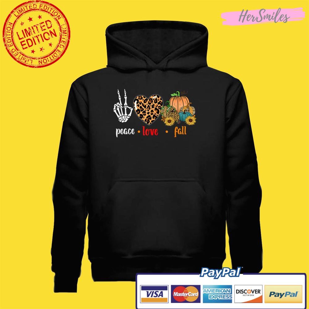 Peace Love Fall Leopard Pumpkin Halloween Sunflower Women Unisex T-Shirt Peace Love Fall Leopard Pumpkin Halloween Sunflower Women Unisex T-Shirt