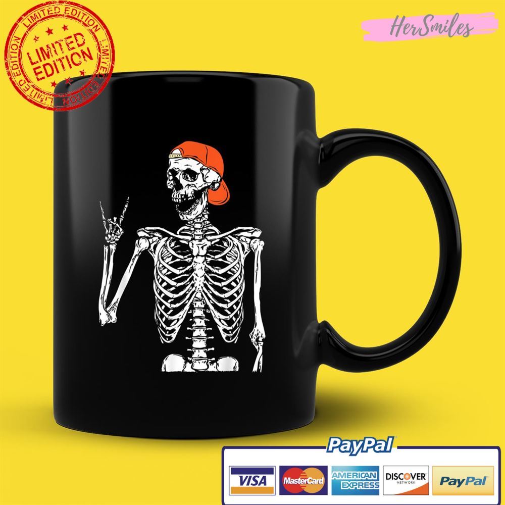 Rocker Skeleton Hand Rock On Funny Halloween Unisex T-Shirt Rocker Skeleton Hand Rock On Funny Halloween Unisex T-Shirt