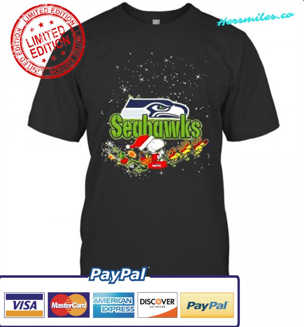 Seattle Seahawks Snoopy Christmas T-Shirt