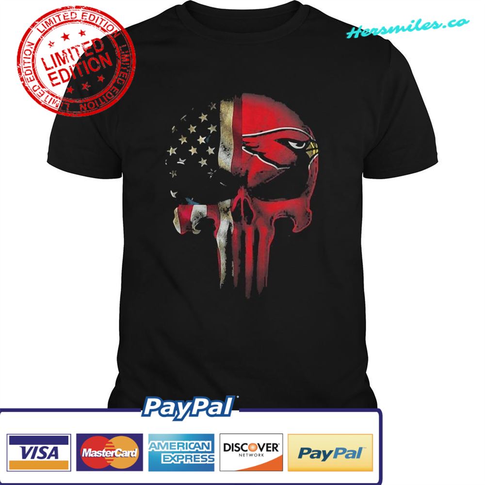 Skull American flag Arizona Cardinals Nfl shirt