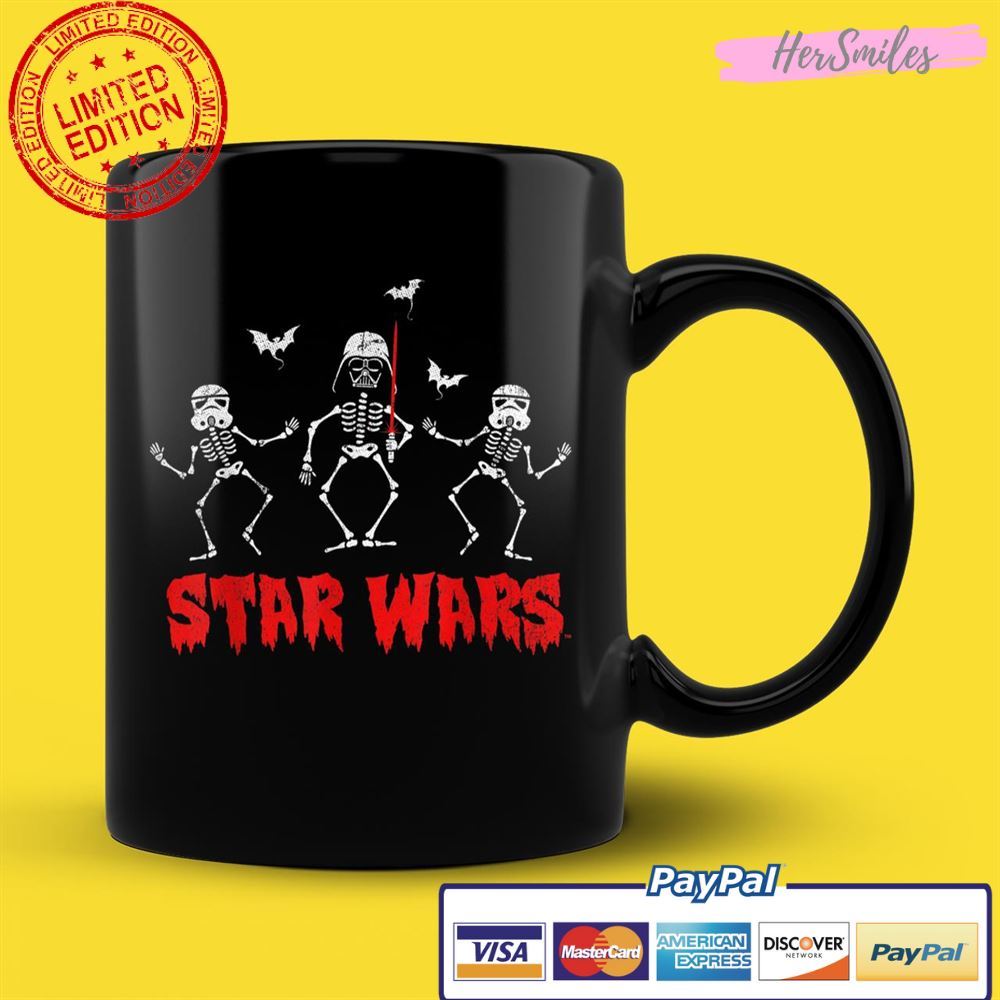 Star Wars Halloween Darth Vader & Stormtroopers Skeletons Unisex T-Shirt Star Wars Halloween Darth Vader & Stormtroopers Skeletons Unisex T-Shirt