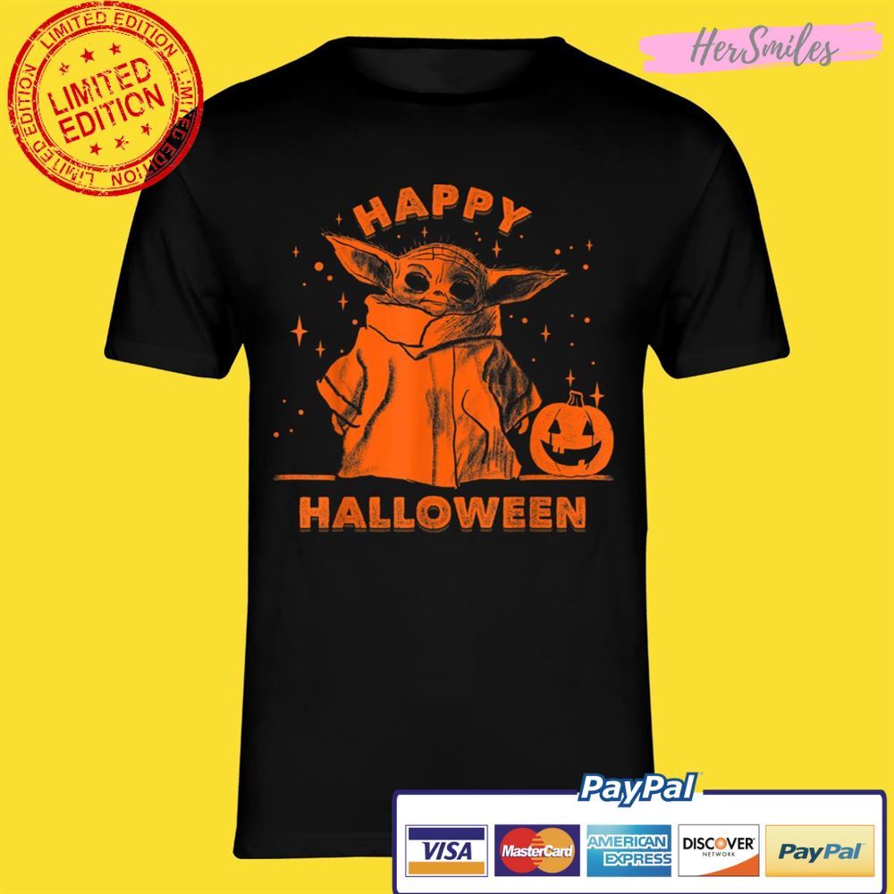 Star Wars The Mandalorian The Child Happy Halloween Unisex T-Shirt Star Wars The Mandalorian The Child Happy Halloween Unisex T-Shirt