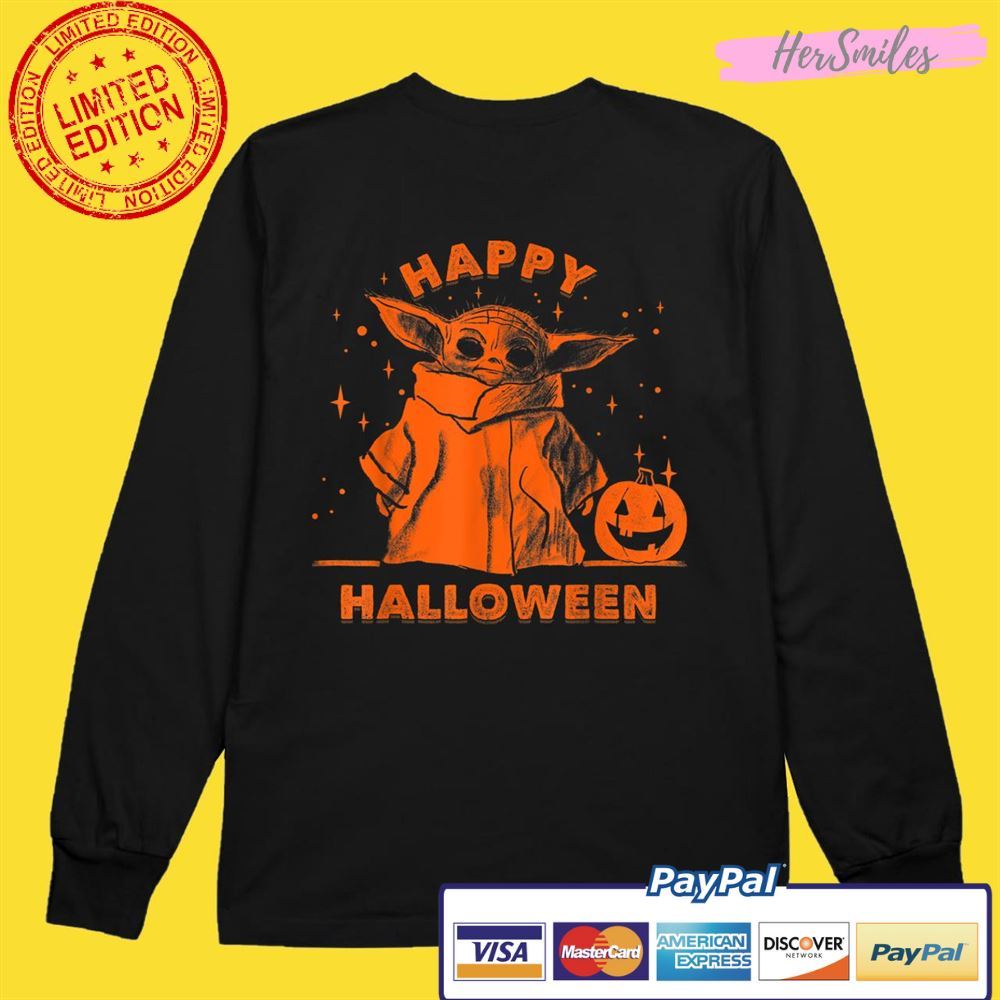 Star Wars The Mandalorian The Child Happy Halloween Unisex T-Shirt Star Wars The Mandalorian The Child Happy Halloween Unisex T-Shirt