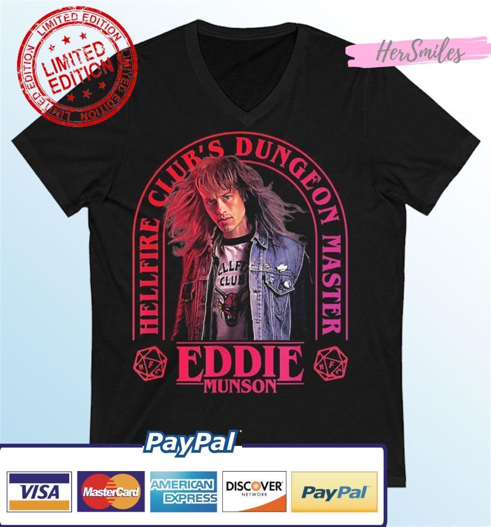 Stranger Things 4 Eddie Munson Hellfire Club Dungeon Master Graphic T-Shirt