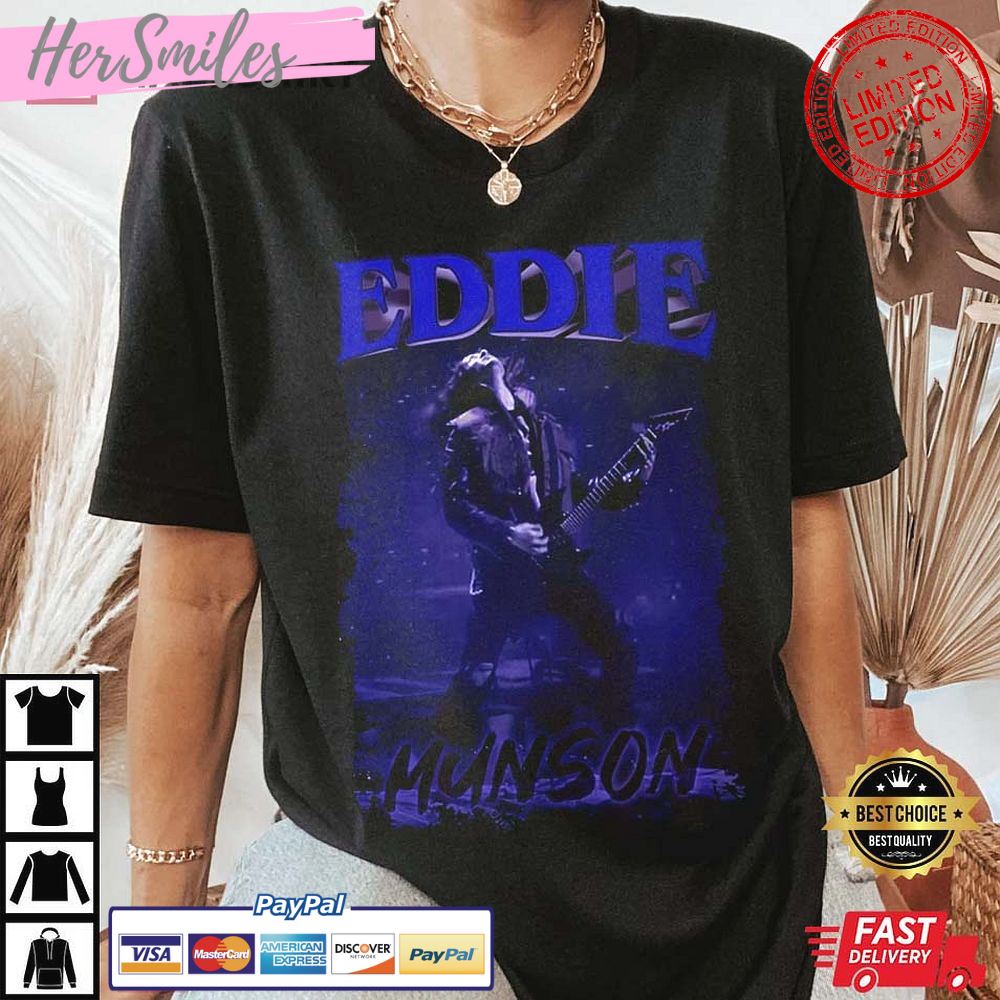 Stranger Things Vintage Eddie Munson Playing Guitar T-Shirt