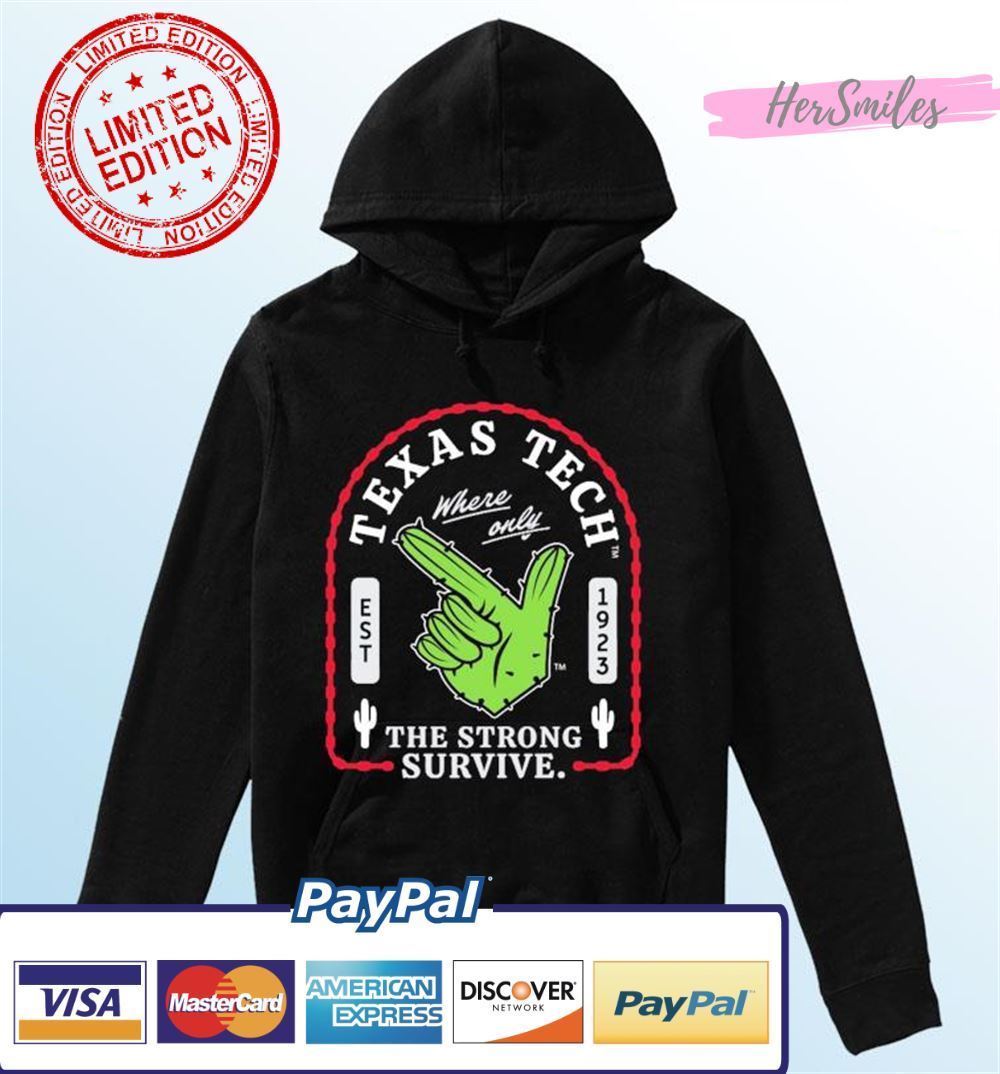 Texas Tech Red Raiders Strong Survive Cactus Graphic T-Shirt