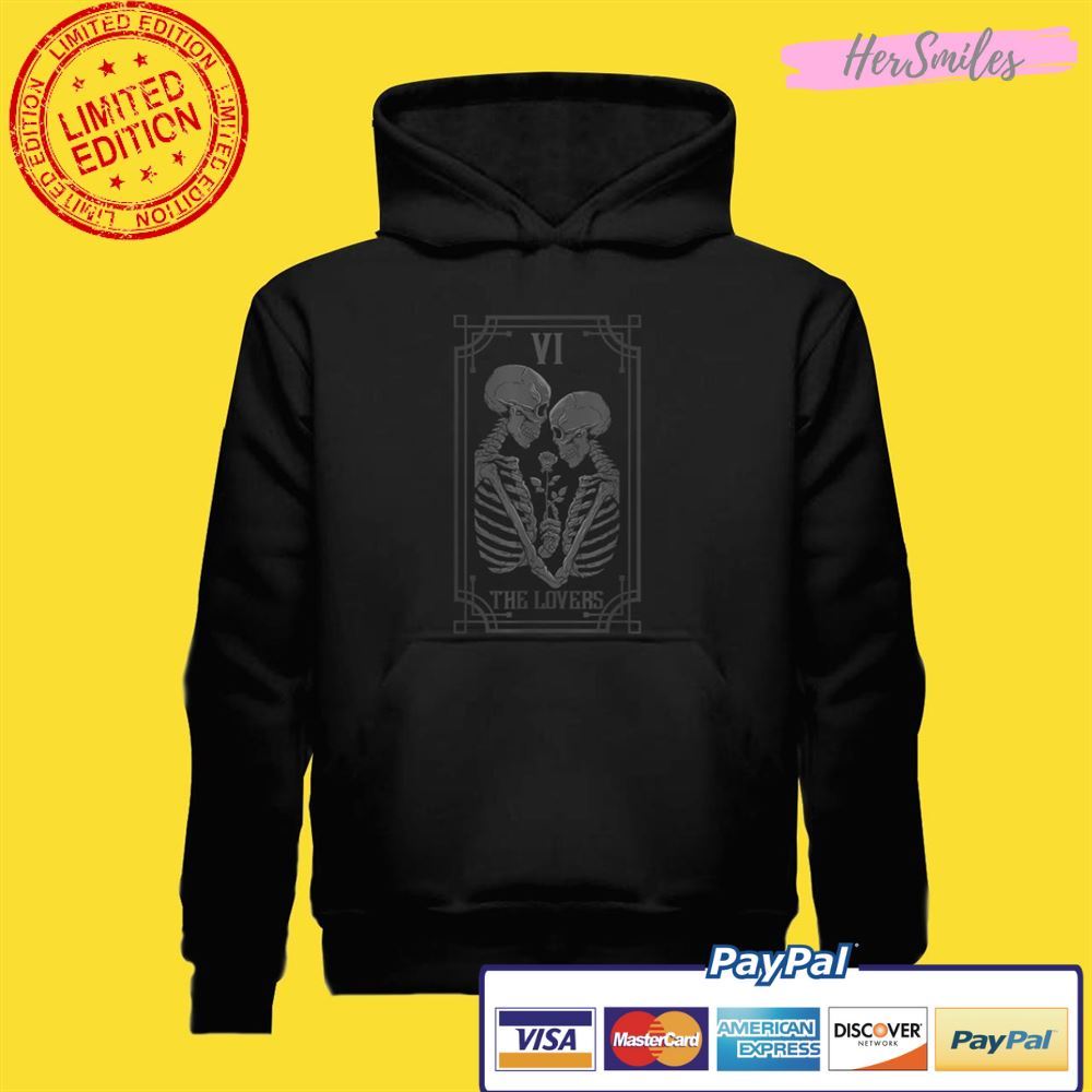 The Lovers Tarot Card Occult Goth Halloween Unisex T-Shirt The Lovers Tarot Card Occult Goth Halloween Unisex T-Shirt