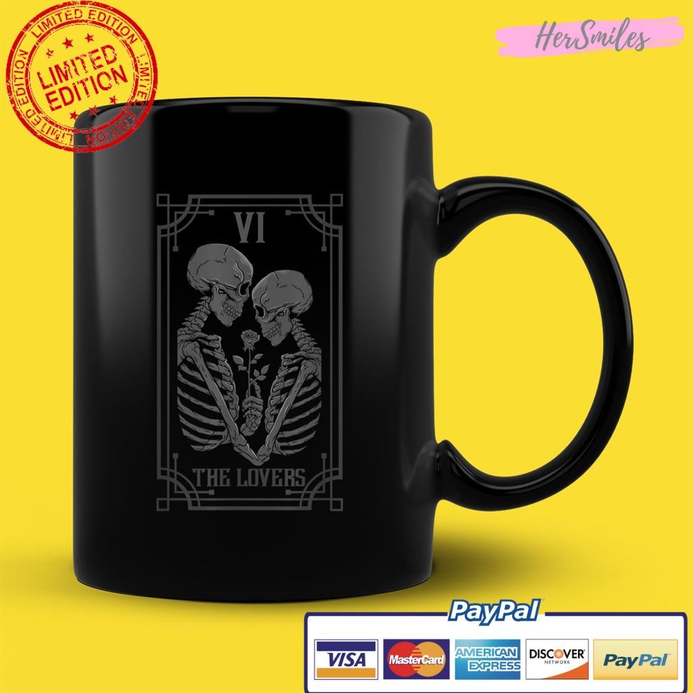 The Lovers Tarot Card Occult Goth Halloween Unisex T-Shirt The Lovers Tarot Card Occult Goth Halloween Unisex T-Shirt
