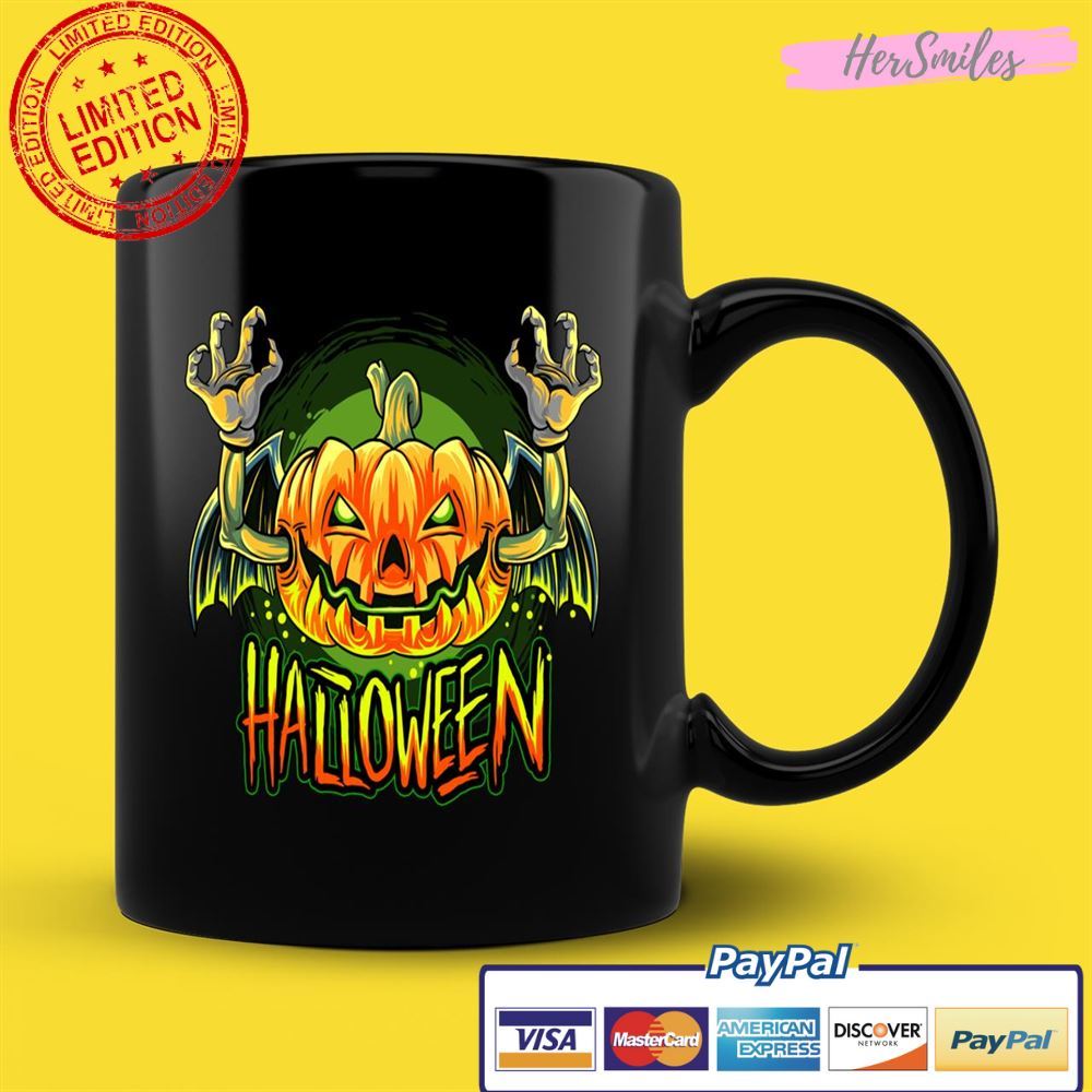 Vampire Bat With Halloween Pumpkin Head Karikatur Unisex T-Shirt Vampire Bat With Halloween Pumpkin Head Karikatur Unisex T-Shirt