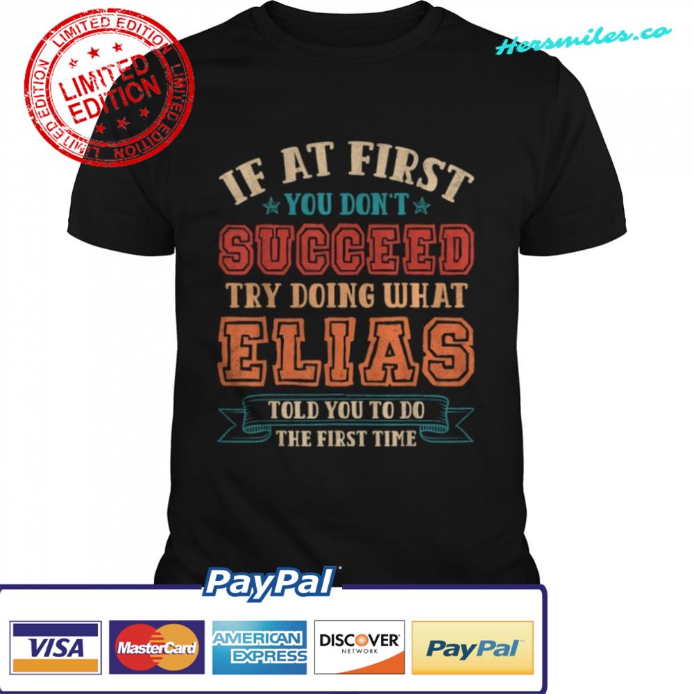 Vintage Elias Gift Name Personalized Birthday Christmas T-Shirt