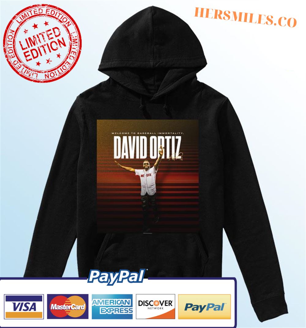 Welcome To Baseball Immortality David Ortiz Signature Graphic T-Shirt