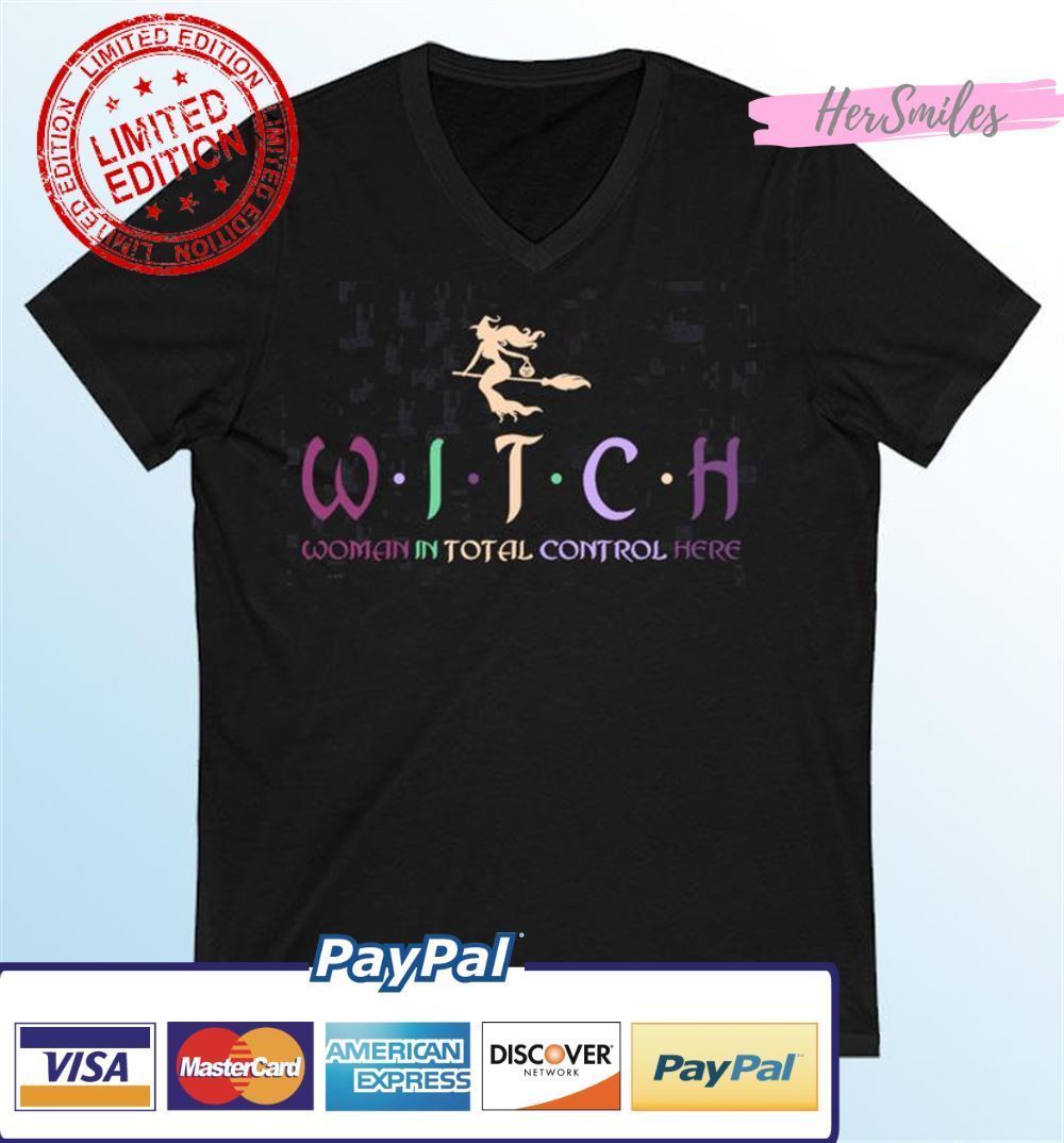Witch Woman In Total Control Here Halloween Graphic T-Shirt