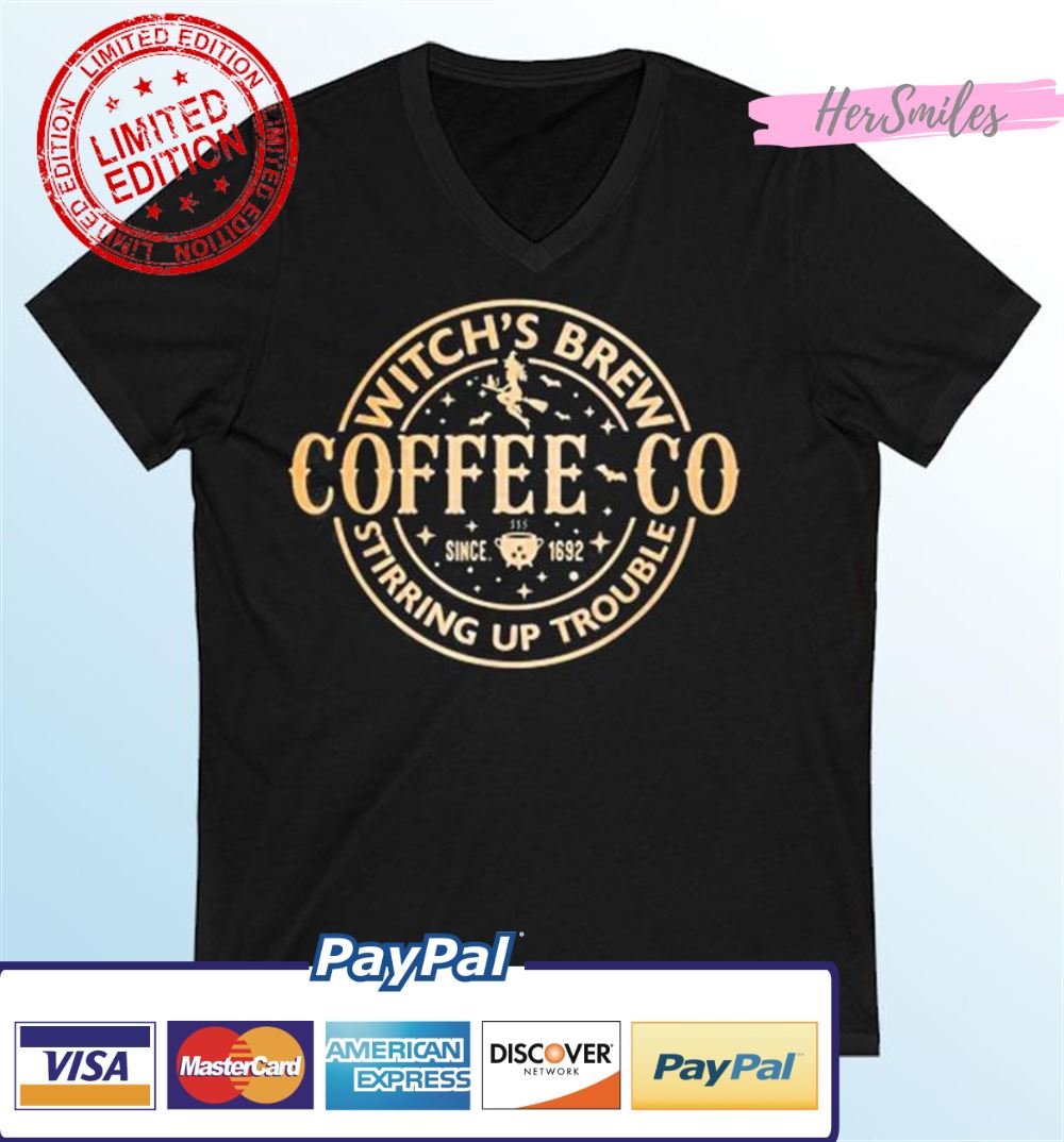 Witches Brew Coffee Co Halloween Witch Coffee Lovers T-Shirt