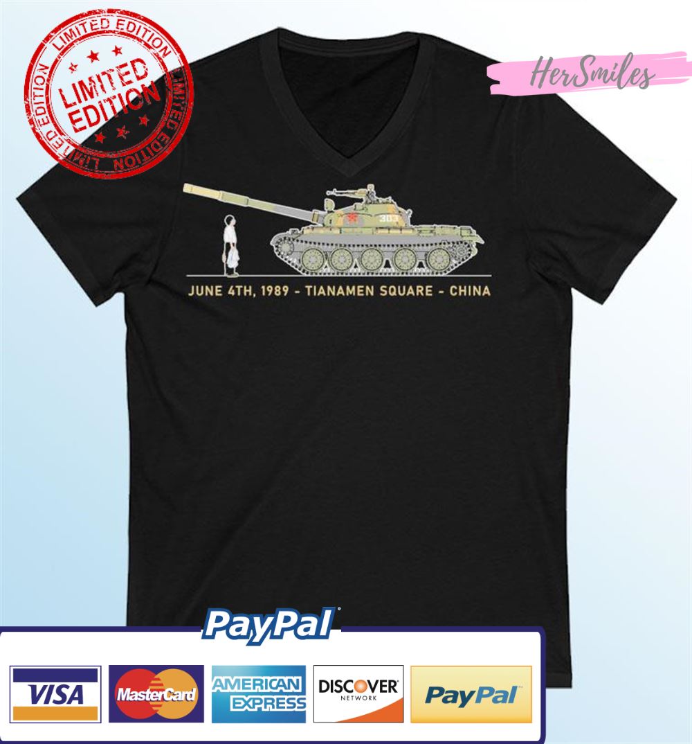 Tiananmen Tank Man 33rd Anniversary Viscose Hemp T-Shirt