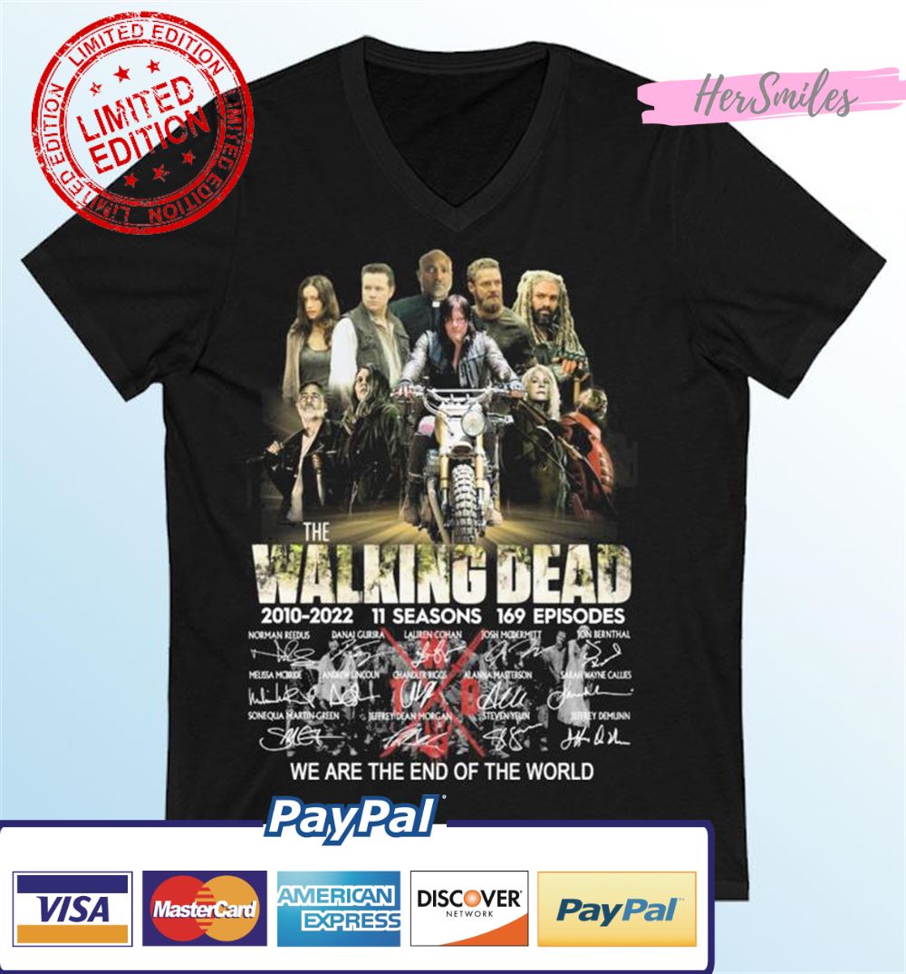 The Walking Dead 2010-2022 We Are The End Of The World Signatures T-Shirt