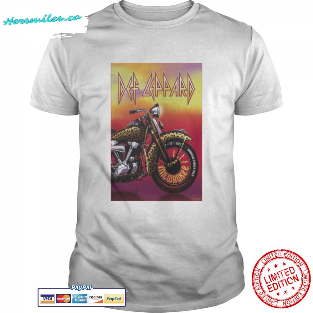 Def Leppard 2022 The Stadium Tour July 17 American Family Field Milwaukee, WI Event Poster shirt