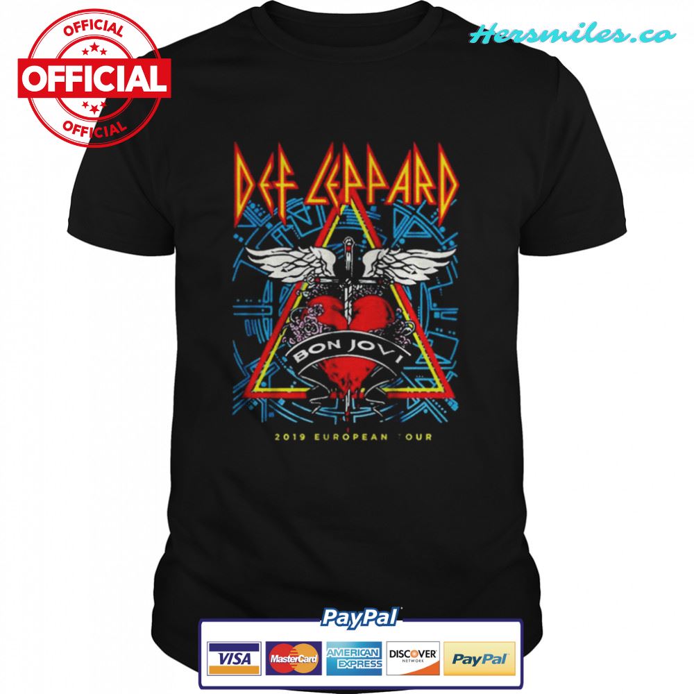 Def Leppard Bon Jovi European Tour 2019 Shirt