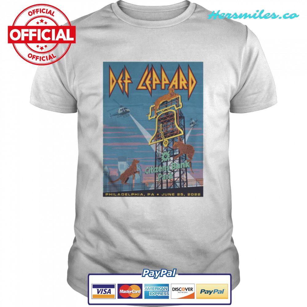 Def Leppard Philadelphia Citizen Bank Park 2022 Tour shirt