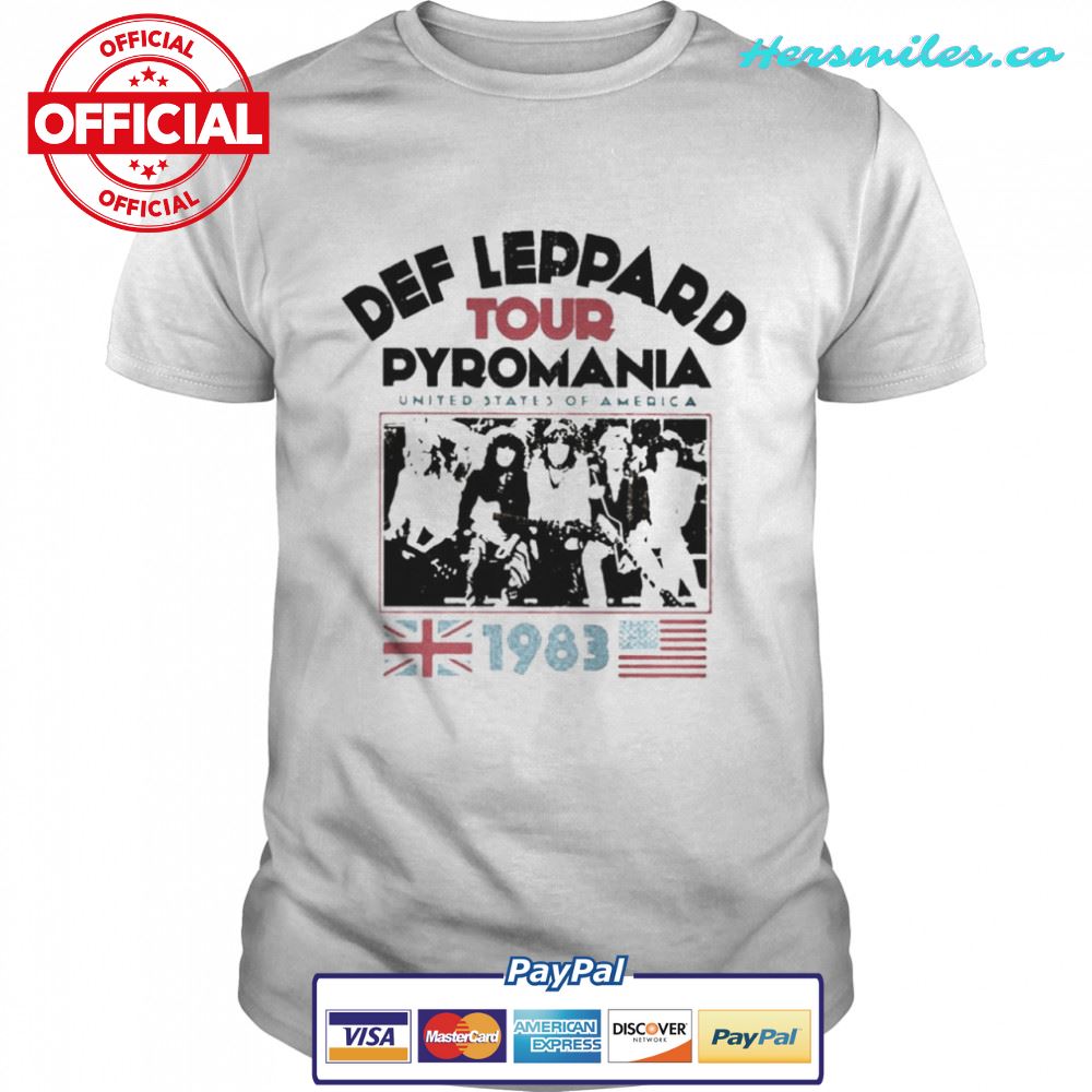 Def Leppard Pyromania USA Tour 1983 shirt