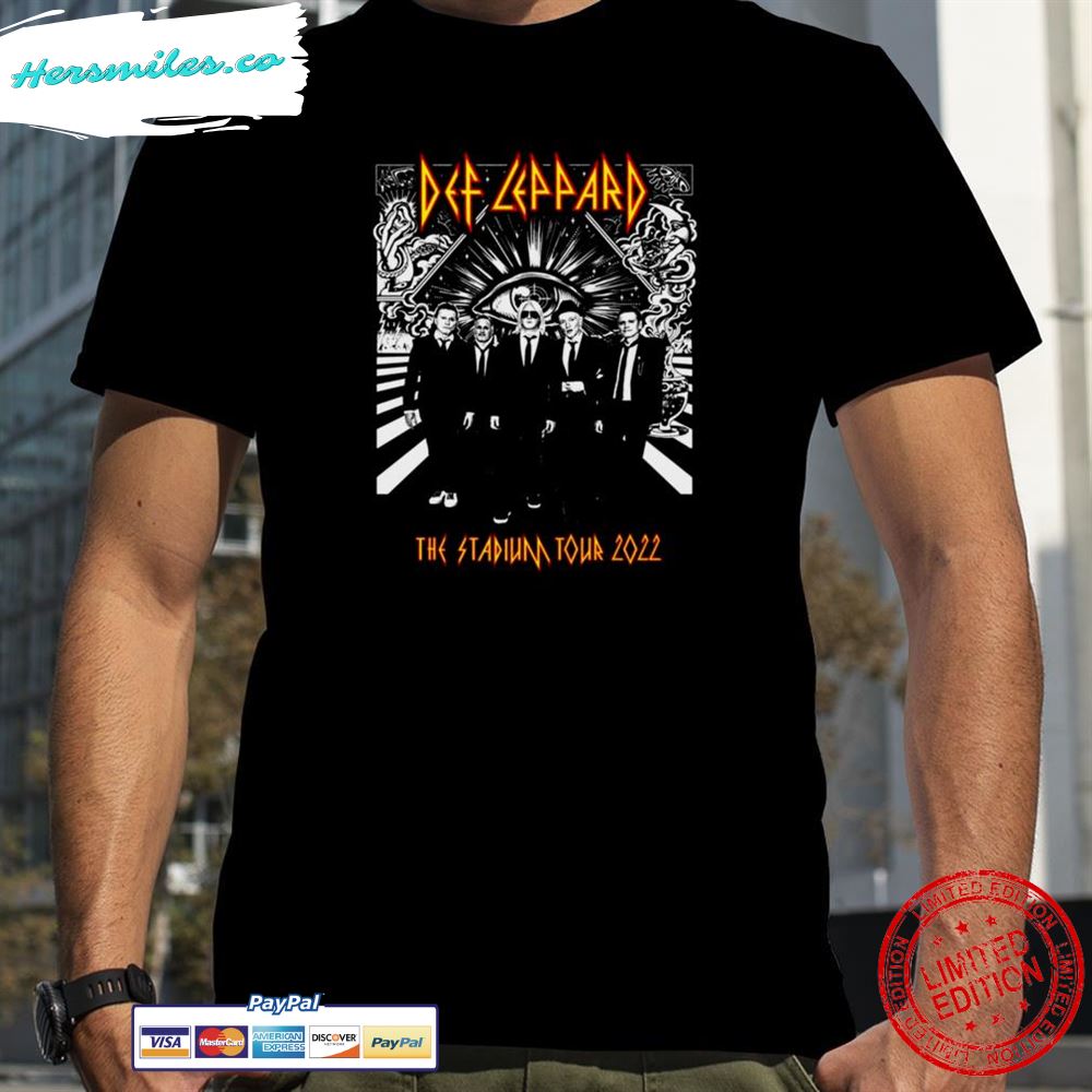 Def Leppard Stadium Tour 2022 Band Photo Tee shirt