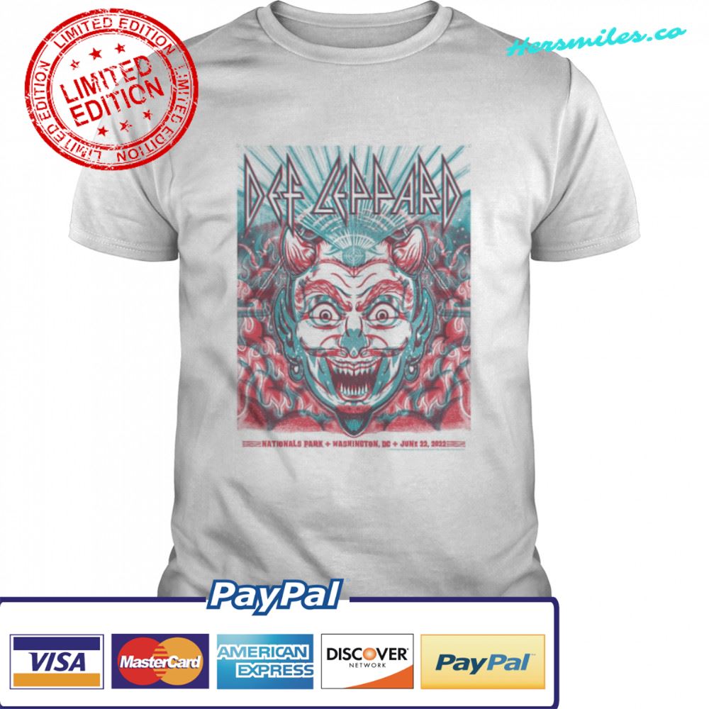 Def Leppard Washington National Park 2022 tour shirt